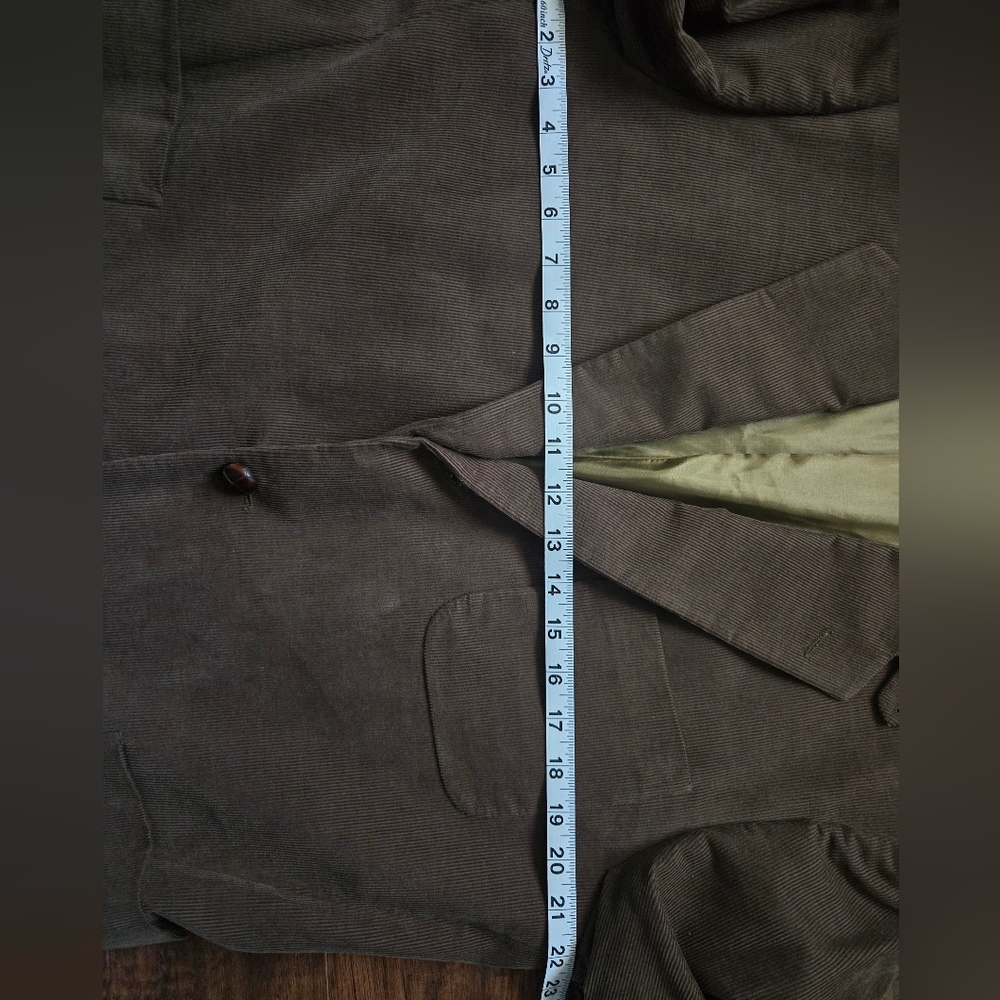Vintage Men's Single Breasted Brown Coduroy Blazer/Sport Coat 44R Made In Italy - Picture 4 of 7